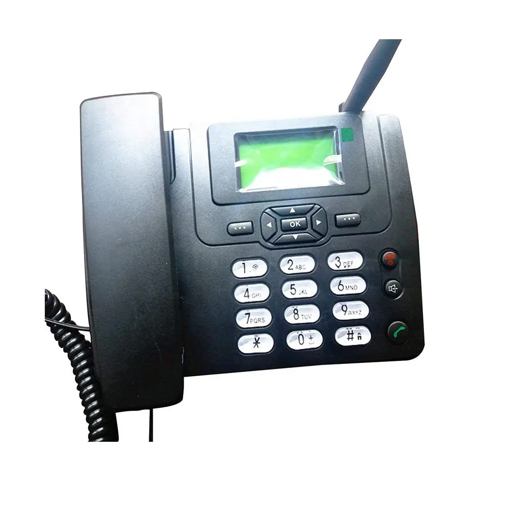 2G GSM固定無線電話FWP、シングルSIMカードおよび3125iデスクコードレス電話セット、FMラジオ付き
