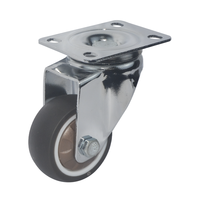 Roue pivotante légère en TPR, 1 pouce, 1,25 pouce, 1,5 pouce, 2 pouces, 2,5 pouces, 3 pouces, 25 mm, 32 mm, 40 mm, 50 mm, 63 mm, 75 mm