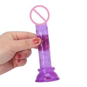 Vente en gros d'usine, jouets sexuels en cristal de gelée, pénis artificiel en PVC avec ventouse, <span class=keywords><strong>mini</strong></span> pénis coloré, jouet sexuel pour femmes - Product Image 4