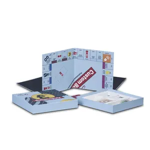 Jogo de tabuleiro personalizado com estampa personalizada dobrável divertida para crianças família Monopoli acessórios para jogos de tabuleiro de pôquer