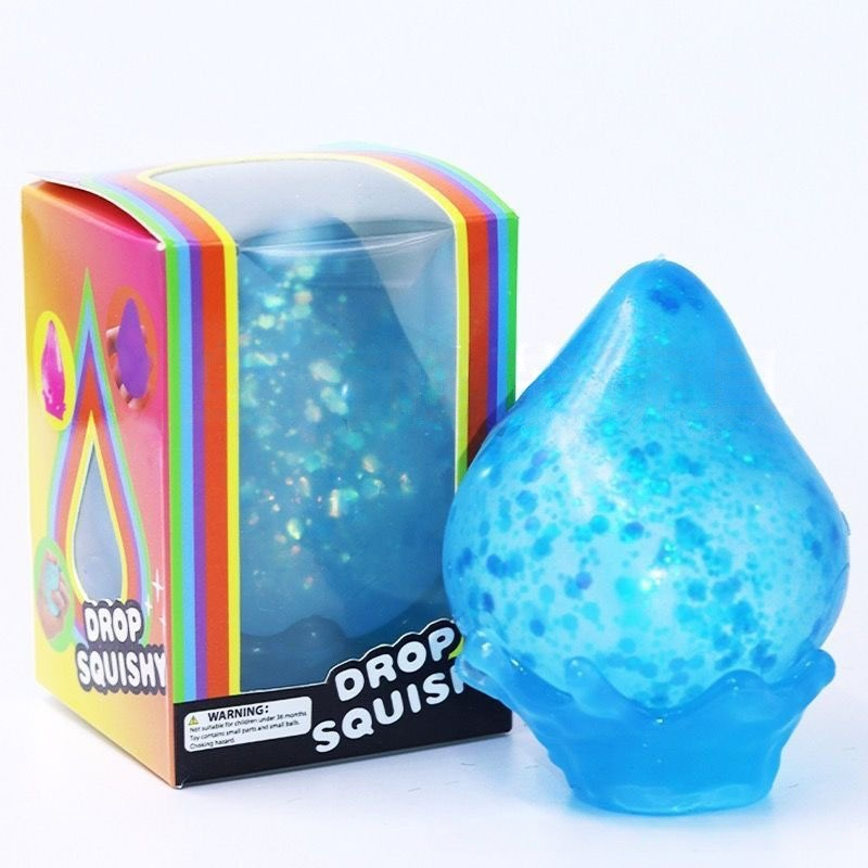 Blue drop boxed