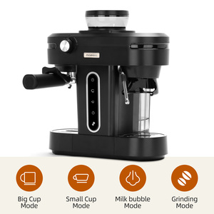 Mini <span class=keywords><strong>Machine</strong></span> à Café Espresso Semi-Automatique à Grains pour la Maison <span class=keywords><strong>avec</strong></span> <span class=keywords><strong>Broyeur</strong></span> - Product Image 2