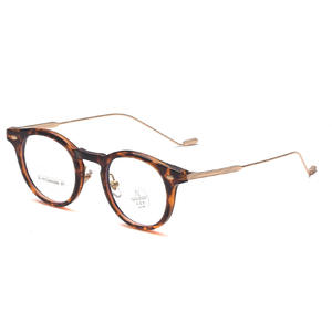 Nuovo all'ingrosso <span class=keywords><strong>Vintage</strong></span> lega di titanio Anti blu luce di metallo occhiali per gli uomini occhiali da vista quadri rotondi di alta qualità - Product Image 2
