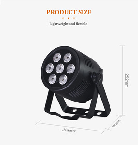 IP65 Không Thấm Nước Nhôm LED <span class=keywords><strong>Par</strong></span> Ánh Sáng 7X20W Rgbwa UV 6in1 Dmx512 Điều Khiển Chuyên Nghiệp Sân Khấu DJ Thiết Bị Cho Ngoài Trời Disco Rửa - Product Image 5