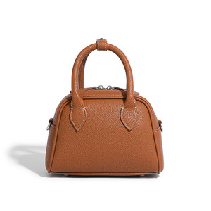 Design Boston Handbag Versatile Casual Work Clothing <b>Bag</b> Zipper Fashionable Waterproof PU Material Crossbody Tanjing - Product Image 5