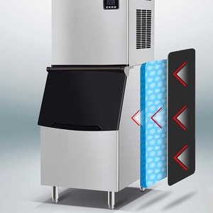 Commercial Stainless Steel Separate Type <b>Ice</b> <b>Maker</b> 250kg Automatic Large Capacity Square <b>Ice</b> Intelligent Touch Control ZBJ250 Wa - Product Image 3
