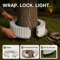 Projecteur LED noir 12W pour colonne d'arbre, anneau lumineux de jardin DC/AC, blanc chaud, IP65, éclairage paysager extérieur, CRI95, angle de faisceau 10-60°, détection de mouvement