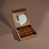 Kunden spezifische 16-teilige Magnetic Candy Chocolate Geschenk box mit PVC-Fenster, perfekt zum Branding