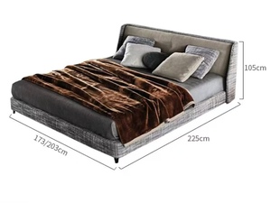 Barato lujo italiano dormitorio Queen King Size marco camas nórdico moderno mechones tapizados muebles microfibra tela <span class=keywords><strong>cama</strong></span> <span class=keywords><strong>de</strong></span> madera - Product Image 4