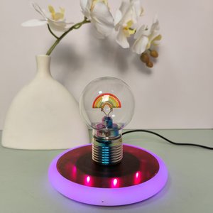 HCNT 16-Color Gradient <b>Light</b> Base Floating Romantic <b>Rainbow</b> <b>Light</b> Bulb Touch Control Automatic lifting Bulb <b>Light</b> Home Gifts - Product Image 3