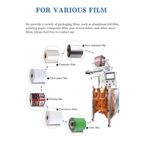 Machine d'emballage automatique pour sachets de liquides et de pâtes, pour le remplissage et la fermeture de sachets de sauce, de ketchup et de shampoing