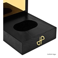 Présentoir de comptoir de parfum en bois, miroir teinté publicitaire de luxe, testeur de produits de soins personnels, porte-bouteille de marque