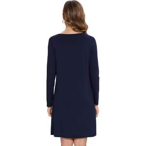 Chemise de nuit personnalisée pour femme en viscose de bambou, manches longues, légère, grande taille S à 4X - Product Image 1