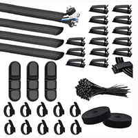 134 pièces en plastique fil organisateur manchon porte-câble avec crochet PC bureau ordinateur bureau électronique Kit de gestion des câbles