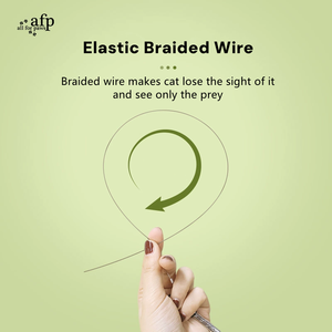 AFP Cebo interactivo para gatos, varita de mariposa/Morpho/libélula, alambre trenzado elástico, varita realista para insectos, juego de juguete para gatos - Product Image 6