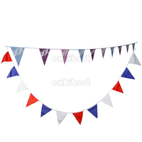 Haute qualité Polyester tissu personnalisé célébration Festival décoration chaîne drapeau fanions Triangle couleur banderoles bannière