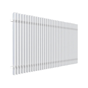 Panneau de clôture en alliage d'aluminium noir OEM et ODM, largeur 2,2 m (6 pieds), revêtement anti-UV durable, modélisation 3D moderne <span class=keywords><strong>pour</strong></span> maisons - Product Image 1