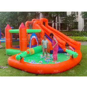 Shark Design Kids Air Bouncer <b>House</b> <b>Inflatable</b> Little Bungee Jumper Castle for Toddlers 93022 Infla <b>House</b> Shark Design Ki - Product Image 1