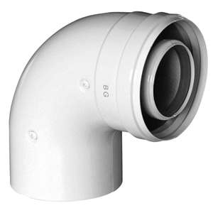 Coaxi Bend de 90 ° para calentador Baxi-Herramienta de torneado Premium Dm 60/100 - Product Image 1