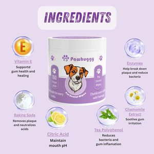 Toallitas Dentales Pawhuggy para Mascotas, 100 Unidades, Almohadillas para Dedos para Perros y Gatos, Alternativa para la Limpieza Dental - Product Image 6