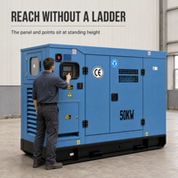 Groupe électrogène diesel silencieux certifié CE 50kVA 100kVA 200kVA triphasé, unité de production d'énergie personnalisable
