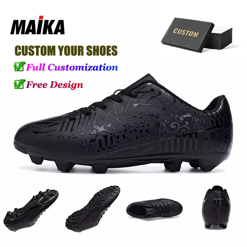 Design Schuhe Fabrik Custom Sneakers Futbol American Men Turf Outdoor Fußballs chuhe Chuteira Futsal Hallen fußballs chuhe für Männer