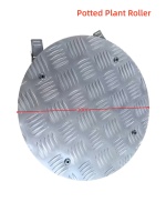 Chariot à roulettes en aluminium Ø30cm avec roulettes verrouillables, sans rouille, antidérapant, pour plantes d'intérieur et d'extérieur