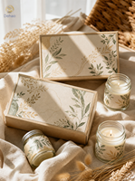 Scatola per Candele in Cartone Rigido Personalizzabile Direttamente dalla Fabbrica, Design con Coperchio e Base, Rivestimento in Spugna, Confezione Regalo Premium per Cornici Fotografiche