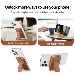 Portefeuilles magnétiques de luxe avec logo personnalisé pour porte-cartes <span class=keywords><strong>Apple</strong></span>, béquille, charnière en cuir pour iPhone, support pour <span class=keywords><strong>portefeuille</strong></span> <span class=keywords><strong>Magsafe</strong></span> - Product Image 5