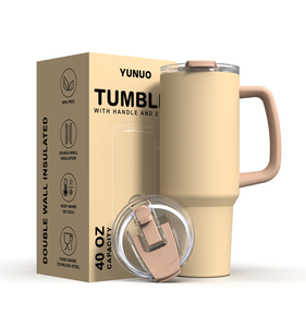 كوب سفر من الفولاذ المقاوم للصدأ سعة 40 أونصة مع مقبض، كوب معزول حراريًا للقهوة - Product Image 5