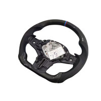 Volant de voiture de course à LED compatible avec la BMW E90 E91 E92 E93 M3 Volant en fibre de carbone forgé