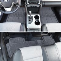 Protection contre tous les temps, ajustement universel, tapis de sol en TPE épais de 2 mm, antidérapants, 4 pièces, avant et arrière, pour voiture, SUV, camionnette, beige