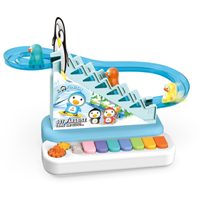 MILI dibujos animados Piano teclado pato pingüino subir escaleras escalera tobogán 2 en 1 Juguetes Divertidos para niños - Product Image 2