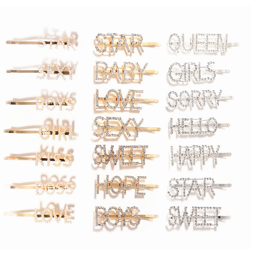 XQ021 заколки для волос с надписью BOSS LOVE KISS ювелирные изделия украшения головной убор аксессуары заколка для волос для дам