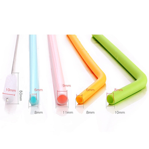 Ống Hút Silicon Cao Cấp 14Mm Miệng Rộng Có Thể Gập Lại Có Thể Tái Sử Dụng Bình Uống Trà Không Bong Bóng - Product Image 3