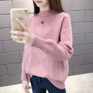 Pullover <strong>Sweater</strong> Ladies Thick Top <strong>Knitted</strong> Polyester Fall Winter Comfortable Breathable Shirt - Product Image 4