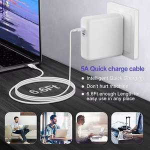 อะแดปเตอร์ชาร์จแล็ปท็อป Waweis 116W GaN 20V ชาร์จเร็วแบบสองพอร์ต PD สำหรับ MacBook สีขาว - Product Image 1