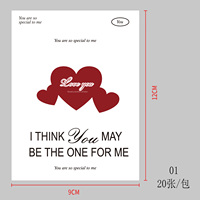 Série de cartes Deeply Love You-Cartes d'art pour bouquets de fleurs fraîches, cartes postales d'amour anglaises et matériaux de décoration de cartes suspendues pour fleuriste