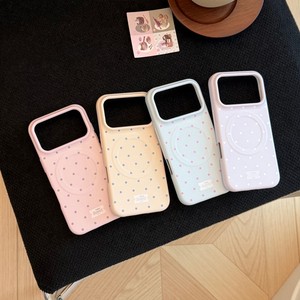 Coque de téléphone portable antichoc en TPU souple dépoli à petits pois style Ins avec chargement magnétique pour iPhone 18 17 16 Pro Max - Product Image 3