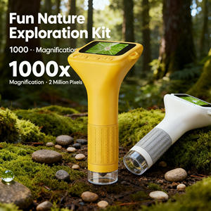 375-rose enfants en plein air Science éducatif enfant élargir Horizons numérique Mini jouet 1000X vidéo 2 pouces enfants <span class=keywords><strong>Microscope</strong></span> caméra - Product Image 1