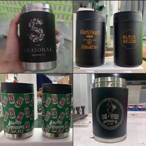 Logotipo personalizado 12oz 14oz 16oz EE. UU. Australia Metal aislado de acero inoxidable Soda Beer Can Stubby Holder Cooler - Product Image 5