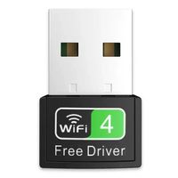 Clé Wi-Fi USB Carte Réseau 150 Mbps, Sans Pilote, pour PC de Bureau, Taux de Transmission 600 Mbps, Puce Realtek, Adaptateur Sans Fil pour Ordinateur Portable