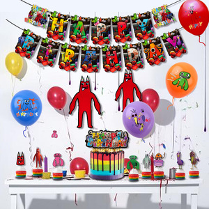 Kit de Décoration Thème Fête de Jardin pour Baby Shower Incluant Bannière Joyeux <span class=keywords><strong>Anniversaire</strong></span>, Ballons, Décoration de Gâteau et Décorations de Desserts pour Fêtes d'Enfants - Product Image 2