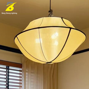 <span class=keywords><strong>Suspension</strong></span> géométrique noire avec <span class=keywords><strong>abat</strong></span>-<span class=keywords><strong>jour</strong></span> en tissu beige et corde de <span class=keywords><strong>suspension</strong></span> <span class=keywords><strong>pour</strong></span> salle à manger et salon de thé style Wabi Sabi - Product Image 5
