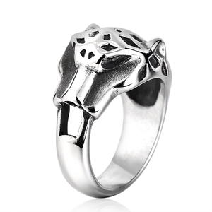 Bague en acier inoxydable avec motif Animal léopard pour homme, bijoux, offre spéciale - Product Image 1