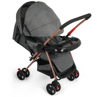 Poussette Bébé avec Pare-Soleil, Panier Haute Position, Poussette Bébé Bidirectionnelle, Siège Auto Pliant Portable, OEM ODM, Landau Bébé