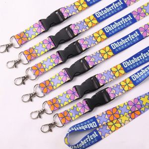 Cordon personnalisé en polyester à sublimation couleur, avec porte-badge rigide en PVC imprimé et boucle de sécurité, pour événements, festivals et badges d'artiste - Product Image 2