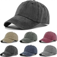 Paquete de 6 Gorras de Béisbol Unisex Vintage de Algodón Lavado, de 6 Paneles, Suaves, Sin Estructura, Lisas, Ajustables, Lavables a Máquina