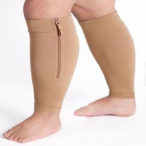 Plus Size <b>Compression</b> Calf <b>Socks</b> With Zipper High Elasticity Nylon Fabric For <b>Women</b> And Men - Product Image 1