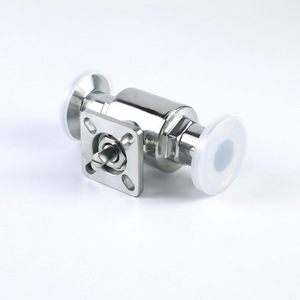 Vanne à boisseau sphérique à déconnexion rapide Kingston Sanitary en acier inoxydable 304 avec raccord à collier et support pour l'industrie alimentaire - Product Image 3